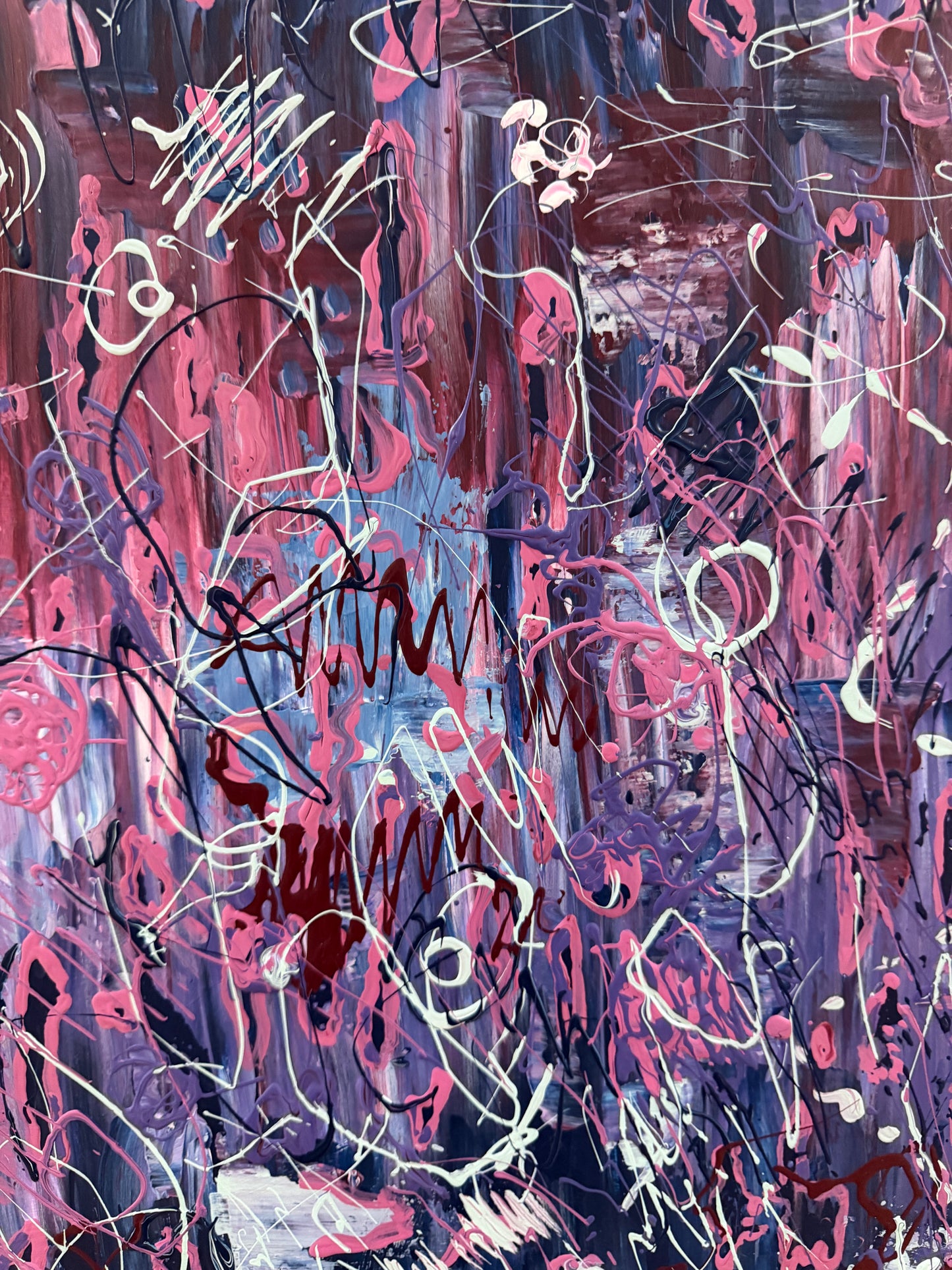 close up of abstract art